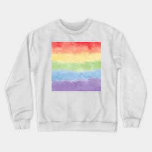 Rainbow Watercolor Painted Design Crewneck Sweatshirt